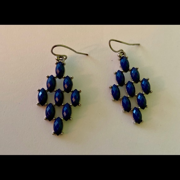 Earrings-Blue lapis earrings - 1.5” - Picture 4 of 5